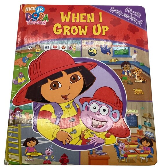 Nick Jr. Dora The Explorer "When I Grow Up" First Look & Find Childrens Book 200 - Picture 6 of 14